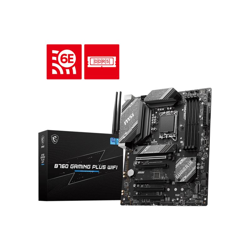 AA203MSI0037_58642 MSI B760 GAMING PLUS WIFI DDR5 6800MHZ 1XHDMI 1XDP 2XM.2 USB 3.2 ATX 1700P (12. / 13. VE 14. NESİL İŞLEMCİ UYUMLU) - Görsel 1