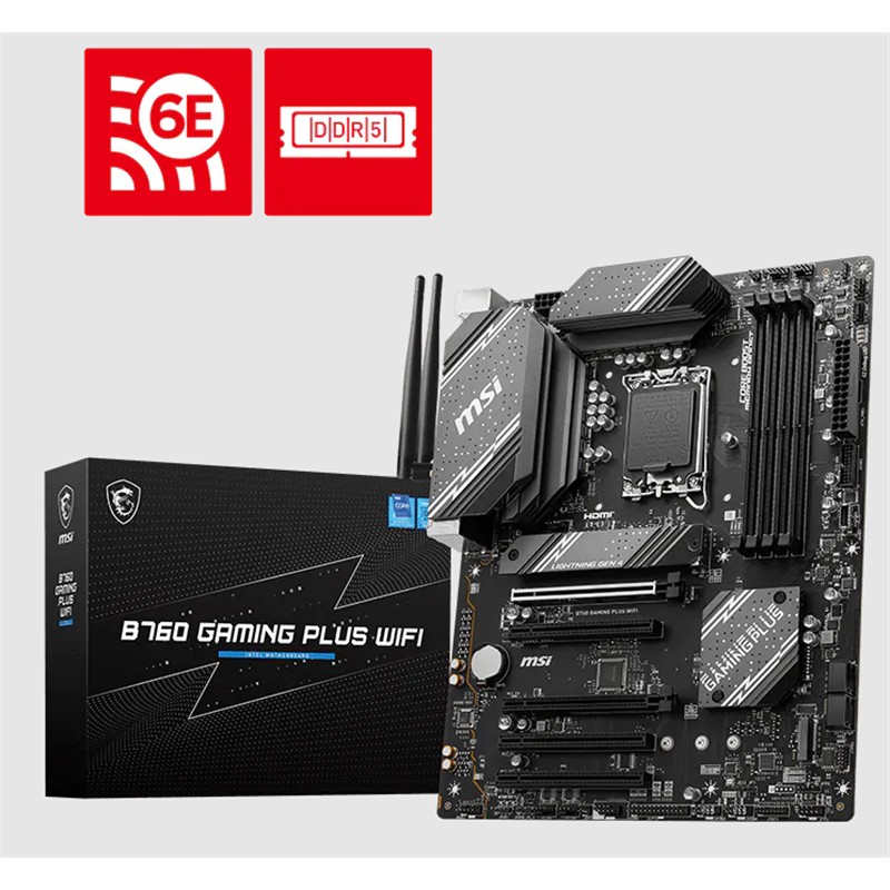 AA203MSI0061_78799 MSI B760 GAMING PLUS WIFI DDR4 5333MHZ 1XHDMI 1XDP 2XM.2 USB ATX 1700P (12. / 13. VE 14. NESİL İŞLEMCİ İLE UYUMLU) - Görsel 1
