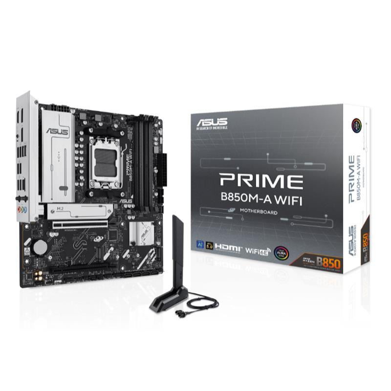 AA205ASU0042_71831 ASUS PRIME B850M-A WIFI DDR5 8000MT/S 1XHDMI 2XDP 3XM.2 USB3.2 MATX AM5 (AMD AM5 9000/8000/7000 SERİLERİ İLE UYUMLU) - Görsel 1