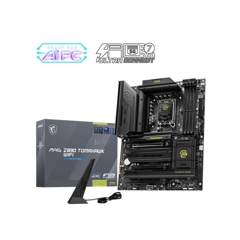 AA205MSI0001_66876 MSI MAG Z890 TOMAHAWK WIFI DDR5 9200MT/S 1XHDMI 2XUSB TYPE-C 4XM.2 ATX 1851P (INTEL ULTRA PROCESSORS SERIES 2) - Görsel 1