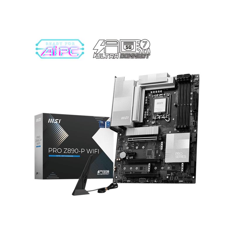 AA205MSI0002_66883 MSI PRO Z890-P WIFI DDR5 8666MT/S 1XHDMI 1XDP 1XUSB TYPE-C 4XM.2 ATX 1851P (INTEL ULTRA PROCESSORS SERIES 2) - Görsel 1