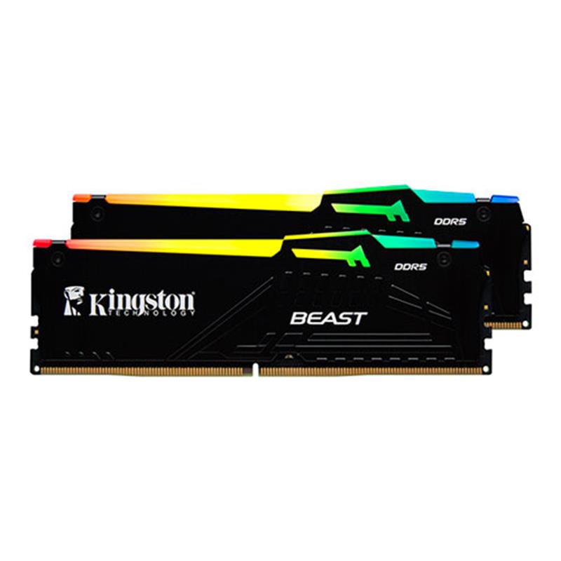 AB135KIN0067_70924 64 GB DDR5 6400 KINGSTON BEAST RGB EXPO KF564C32BBEAK2-64TR - Görsel 1