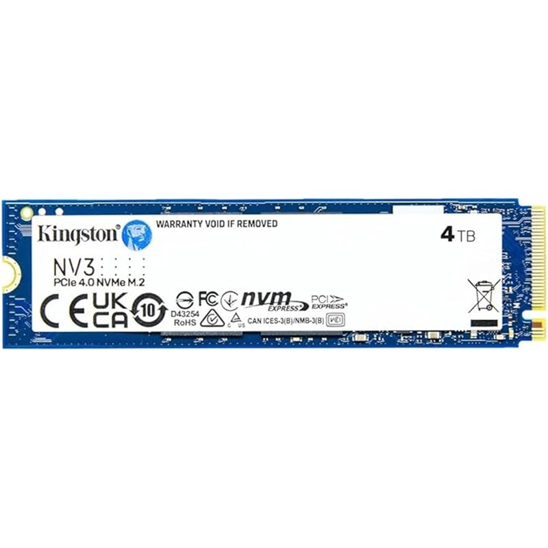 AD222KIN0034_73395 4 TB KINGSTON NV3 M.2 NVME PCIE GEN4 6000/4000MBS SNV3S/4000G - Görsel 1