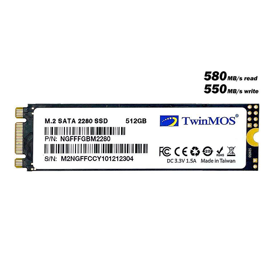 AD222TWM0002_48314 512 GB TWINMOS M.2 2280 SATA3 580/550 NGFFFGBM2280 - Görsel 1