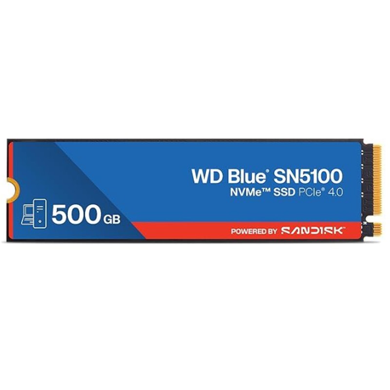 AD222WES0037_73905 500 GB WD BLUE SN5100 PCI-4.0 6600 MB/S 5600 MB/S M2 SSD WDS500G5B0E - Görsel 1