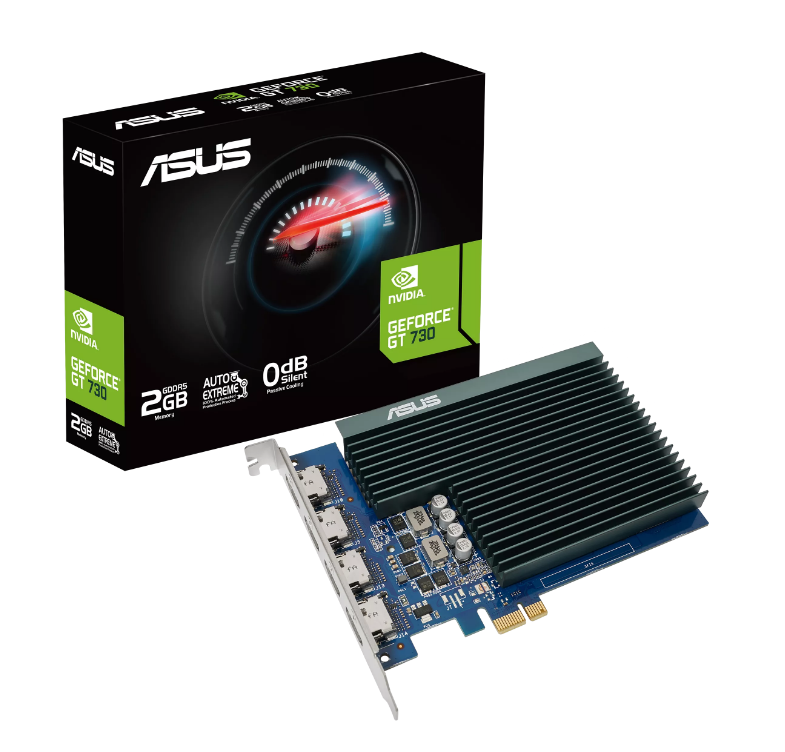 AE110ASU0277_46057 ASUS GEFORCE GT730-4H-SL-2GD5 2GB DDR5 64BIT 4XHDMI EKRAN KARTI - Görsel 1