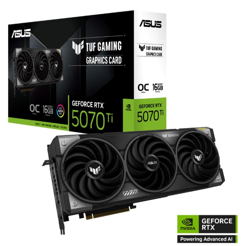 AE110ASU0435_70314 ASUS GEFORCE TUF-RTX5070TI-O16G-GAMING 16GB GDDR7 256BIT 2XHDMI 3XDP EKRAN KARTI - Görsel 1