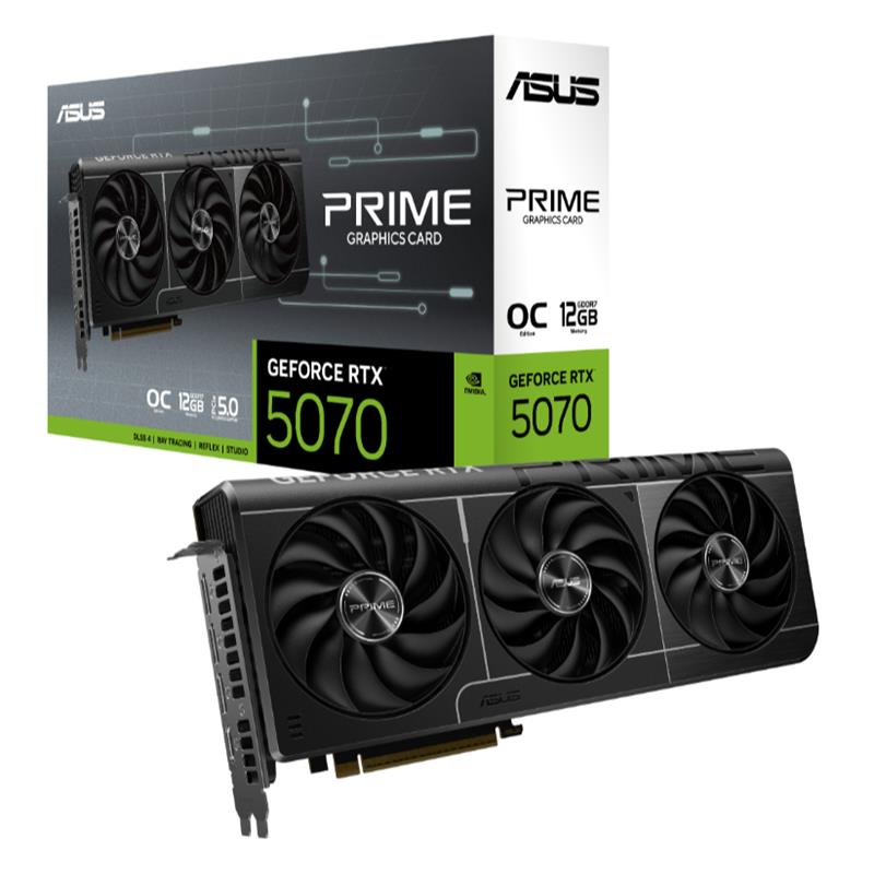 AE110ASU0445_70292 ASUS GEFORCE PRIME-RTX5070-O12G 12GB GDDR7 192BIT 1XHDMI 3XDP EKRAN KARTI - Görsel 1