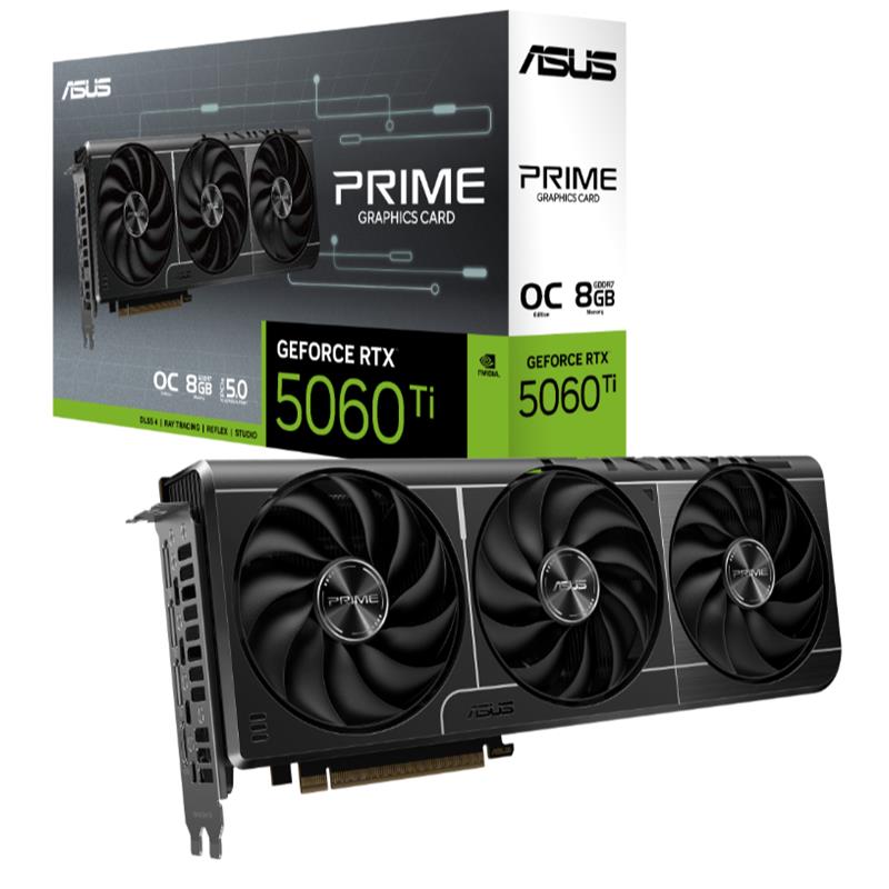 AE110ASU0460_71127 ASUS GEFORCE PRIME-RTX5060TI-O8G 8GB GDDR7 128BIT 1XHDMI 3XDP EKRAN KARTI - Görsel 1