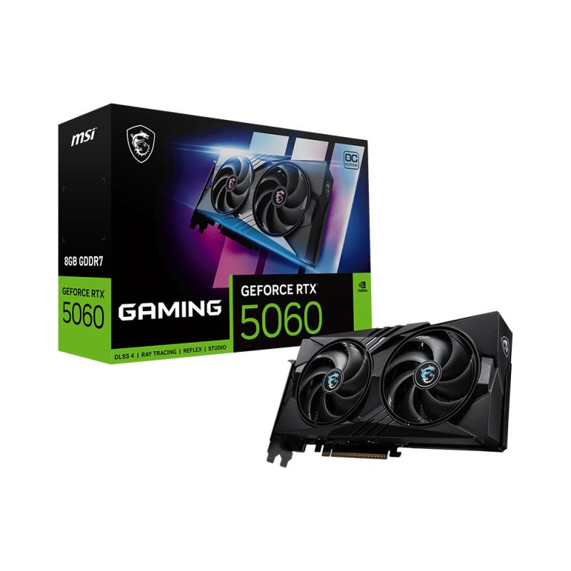AE110MSI0302_72034 MSI GEFORCE RTX5060 8G GAMING OC 8GB GDDR7 128BIT 1XHDMI 3XDP EKRAN KARTI - Görsel 1