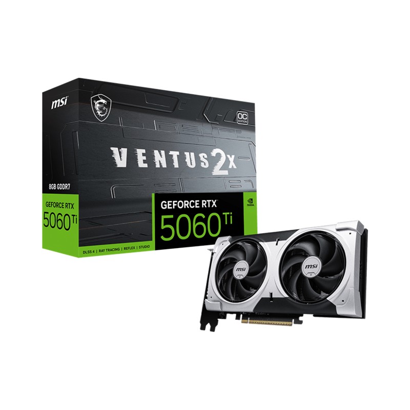 AE110MSI0325_73862 MSI GEFORCE RTX5060TI 8G VENTUS 2X PLUS 8GB GDDR7 128BIT 3XDP 1XHDMI EKRAN KARTI - Görsel 1