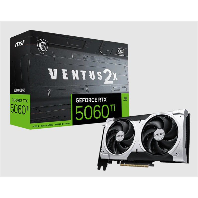 AE110MSI0341_76959 MSI GEFORCE RTX5060TI 8G VENTUS 2X OC PLUS 8GB GDDR7 128BIT 3XDP 1XHDMI EKRAN KARTI - Görsel 1