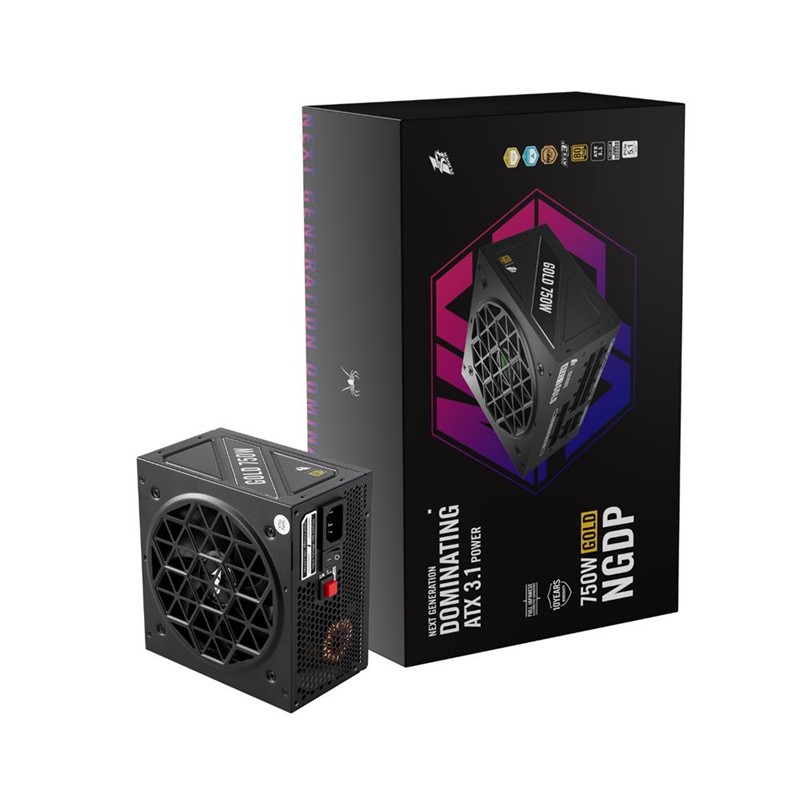 AK8001ST0006_74110 1ST PLAYER NGDP 750W 80+ GOLD ATX3.1/PCle 5.1 JAPON KAPASİTÖR FULL MODÜLER APFC 10 YIL GARANTİLİ SİY - Görsel 1