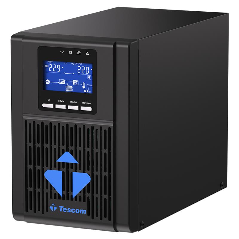CG120TSM0040_72451 TESCOM NEOLINE 1KVA 1F/1F (2X9AH) 4/8DK LCD ONLINE UPS - Görsel 1