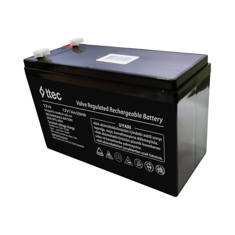 CG130TTC0001_66416 TTEC 12V 7AH BAKIMSIZ KURU TİP AKÜ - Görsel 1