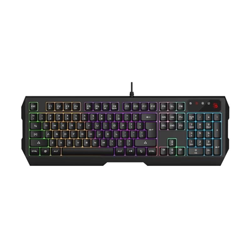 CK110A4T0038_69725 A4 TECH BLOODY B135N Q USB SİYAH NEON MM GAMING KLAVYE - Görsel 1