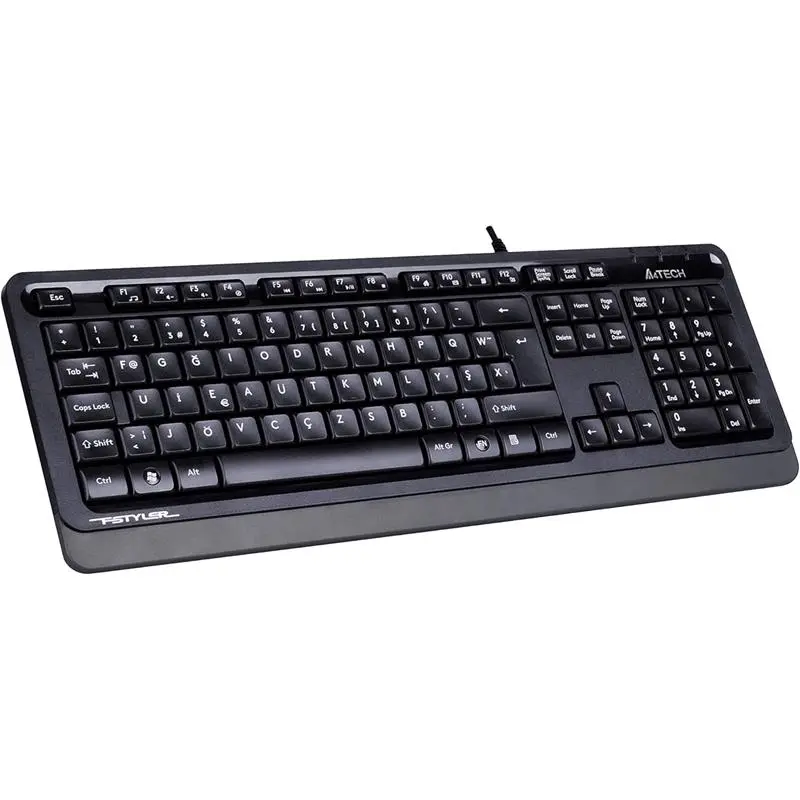 CK110A4T0039_67156 A4 TECH FK10 F TR MM GRİ/SİYAH USB KABLOLU KLAVYE - Görsel 1
