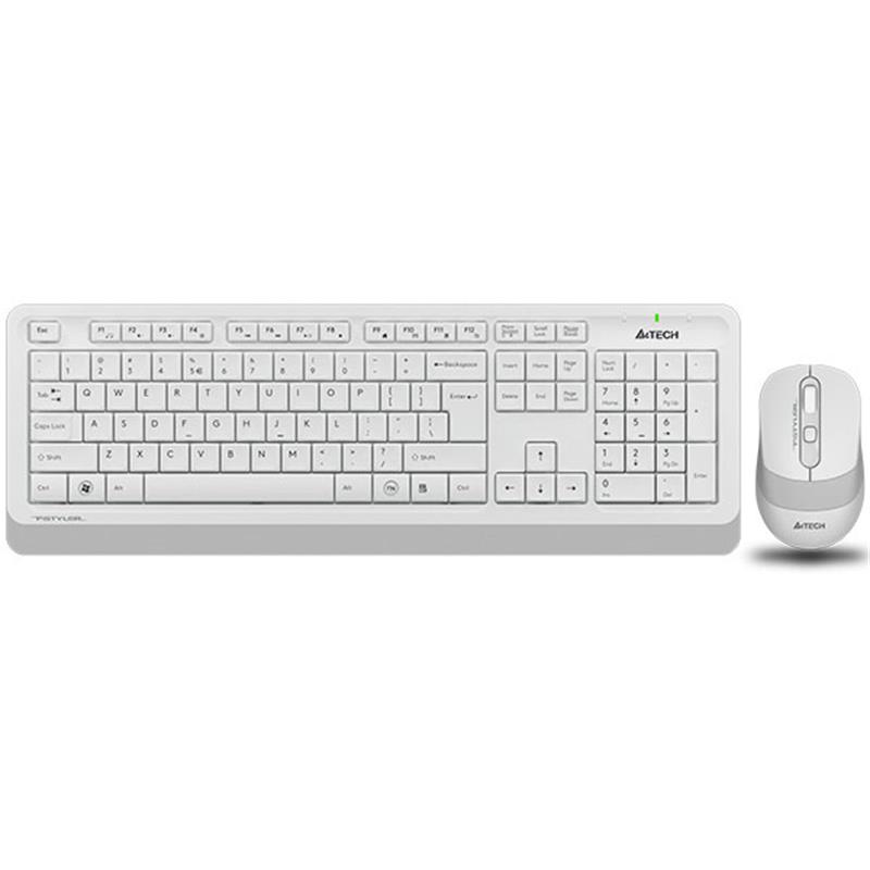 CK170A4T0013_54257 A4 TECH FG1010 BEYAZ Q MM 2.4G KABLOSUZ KLAVYE MOUSE SET - Görsel 1