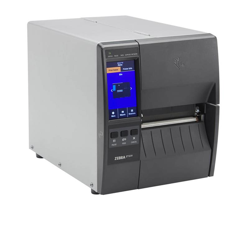 CY410ZBR0033_59870 ZEBRA ZT231 (ZT23142-T0E000FZ) 203DPI TERMAL TRANSFER USB+SERİ+ETHERNET METAL KASA END. BARKOD YAZICI (RİBONLU KULLANIM) - Görsel 1