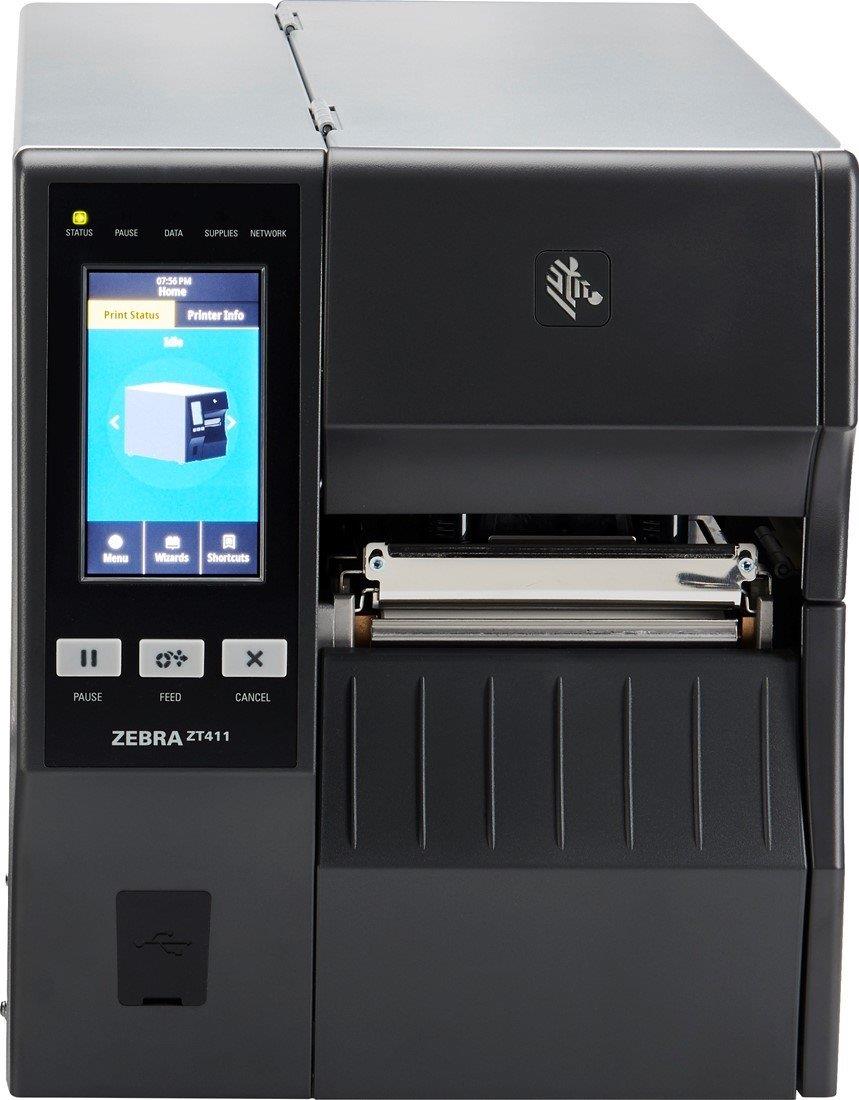 CY412ZBR0003_40175 ZEBRA ZT411 (ZT41142-T0E0000Z) 203DPI TERMAL TRANSFER USB+SERİ+ETHERNET BARKOD YAZICI (RİBONLU KULLANIM) - Görsel 1
