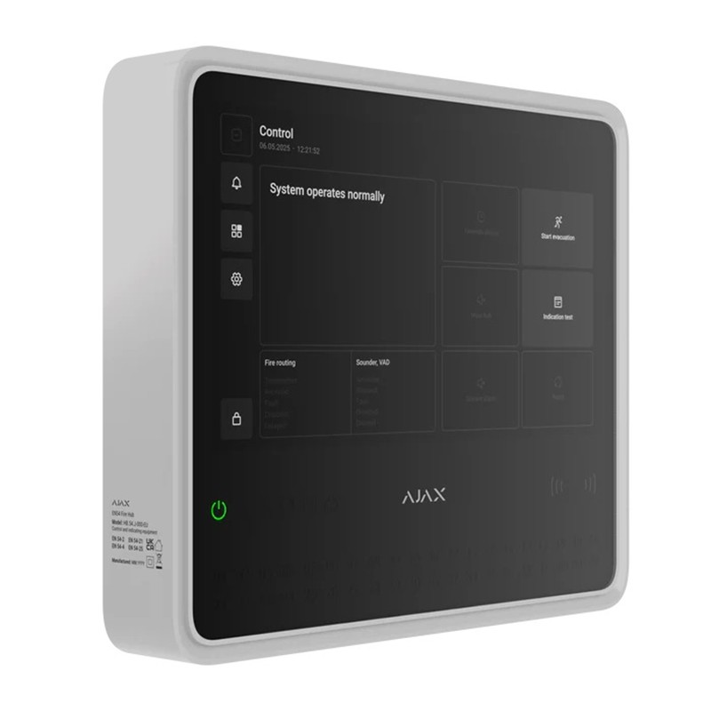 GA500AJX0012_75457 AJAX EN54 FIRE HUB JEWELLER KABLOSUZ YANGIN ALARM PANELİ BEYAZ RENK - Görsel 1