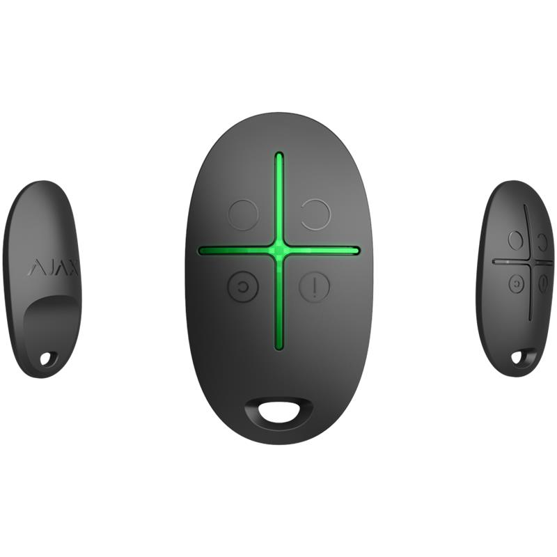 GU320AJX0015_30683 AJAX SPACECONTROL ALARM KUR/ÇÖZ PANİK BUTONU KABLOSUZ KUMANDA SİYAH RENK - Görsel 1