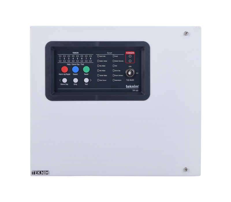 GU645TKM0004_27687 TEKNIM TFP-408 8 BOLGELI KONVANSIYONEL YANGIN ALARM PANELI - Görsel 1