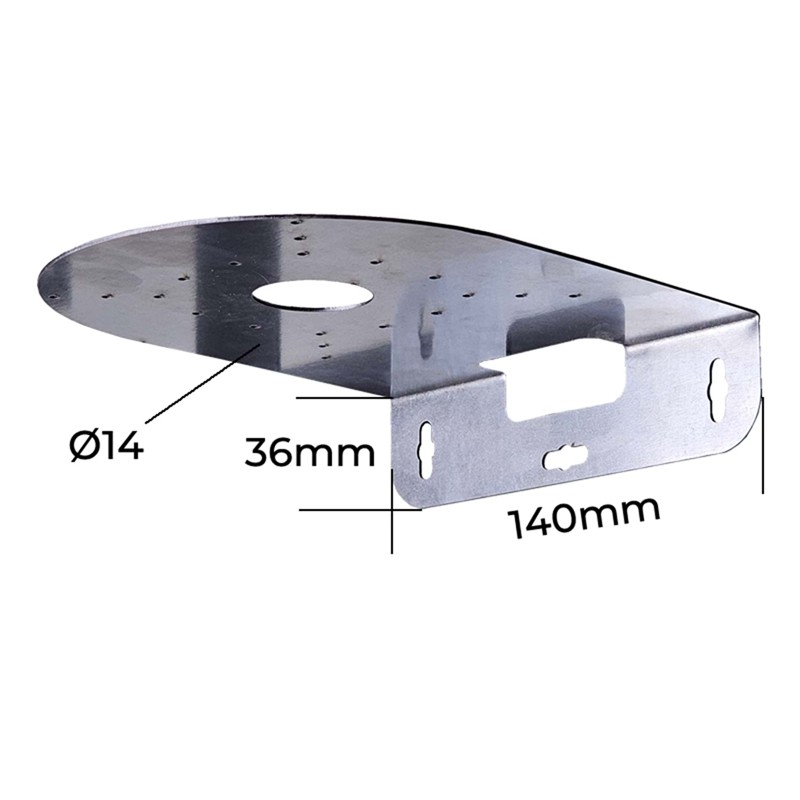 GU851KMK0024_76169 KAMERA KUTUSU TRK-162-L GALVANİZE METAL DOME KAMERA DUVAR BAĞLANTI AYAĞI - Görsel 1