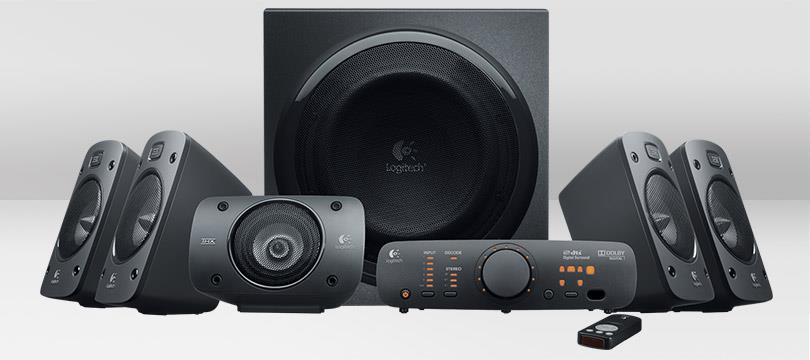 MH110LGT0008_17207 LOGITECH Z906 500W 5+1 SURROUND SES HOPARLÖR SİYAH 980-000468 - Görsel 1