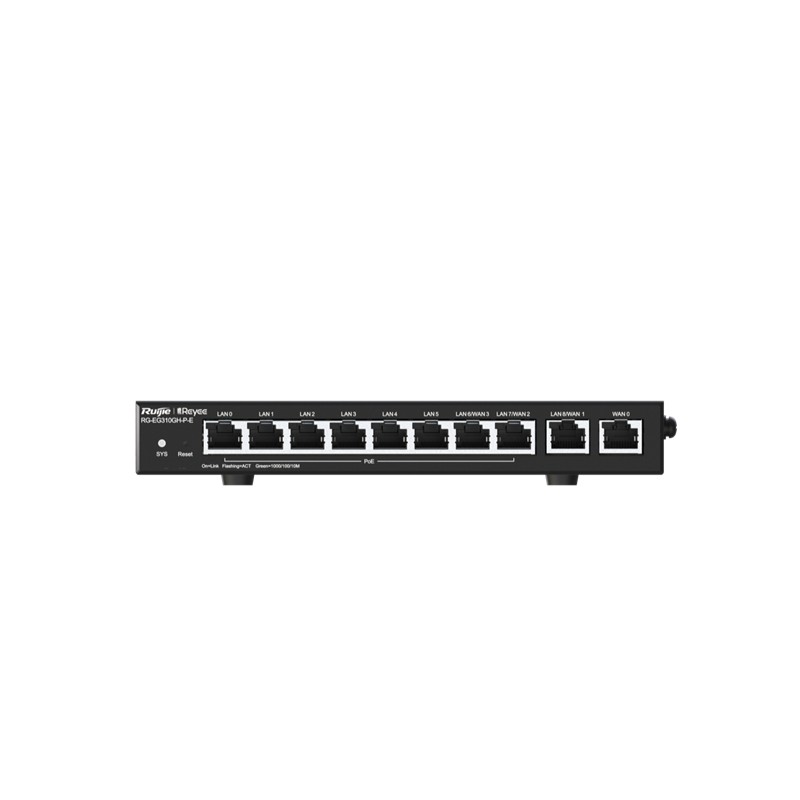 NG115RUJ0006_75283 RUIJIE REYEE RG-EG310GH-P-E 8 PORT GIGABIT 110W POE + 2 PORT RJ45 1.5GBPS CLOUD YÖNETİLEBİLİR ROUTER - Görsel 1