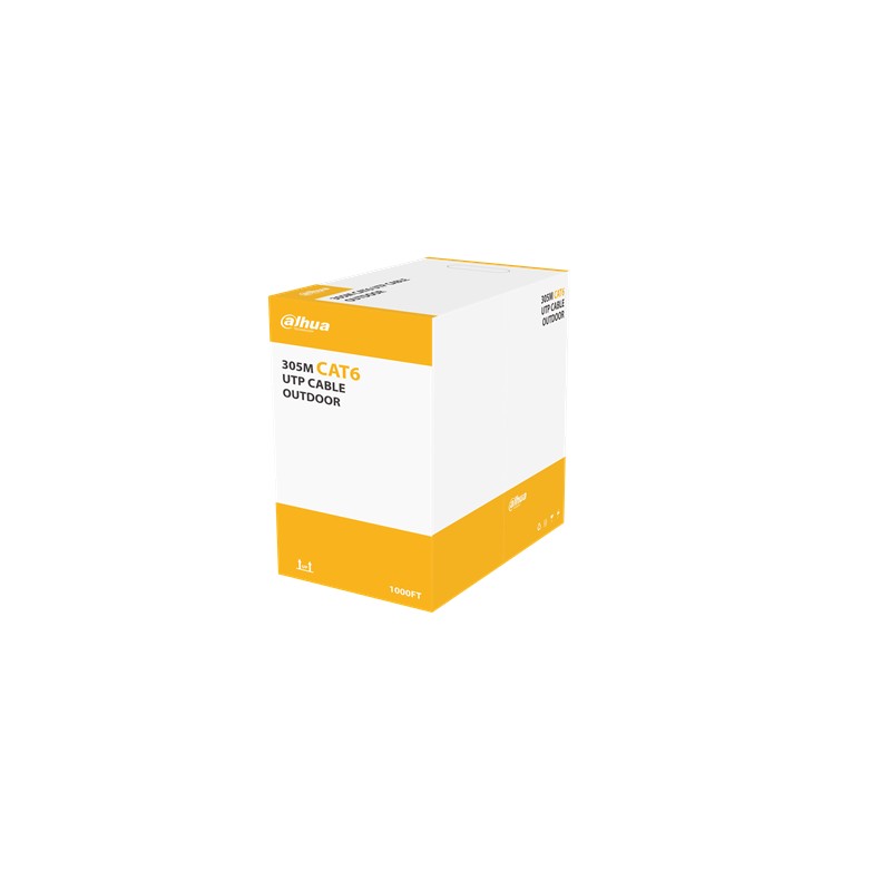 NK100DHA0003_74033 DAHUA PFM922-6UN- CAT6 305 METRE 23AWG CCA PE OUTDOOR SİYAH RENK KABLO - Görsel 1