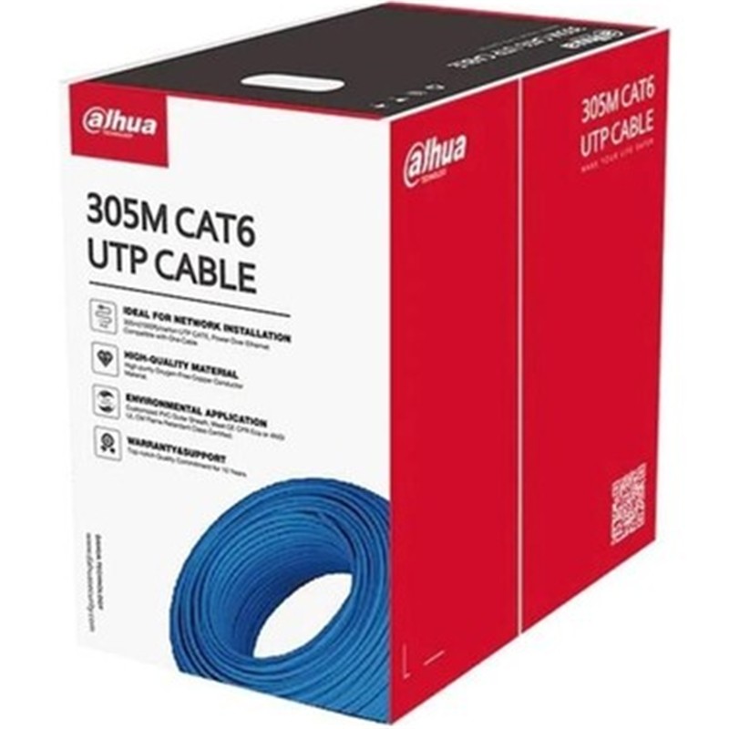 NK100DHA0004_74356 DAHUA PFM922I-6UN-C 305 METRE U/UTP 23AWG CCA MAVİ RENK CAT6 KABLO - Görsel 1