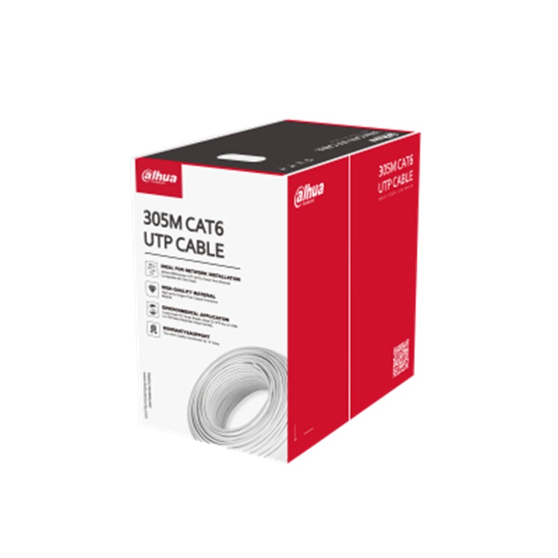 NK100DHA0006_75288 DAHUA DH-PFM920I-6UN-C U/UTP 305 METRE 23AWG %100 BAKIR BEYAZ RENK CAT6 KABLO - Görsel 1