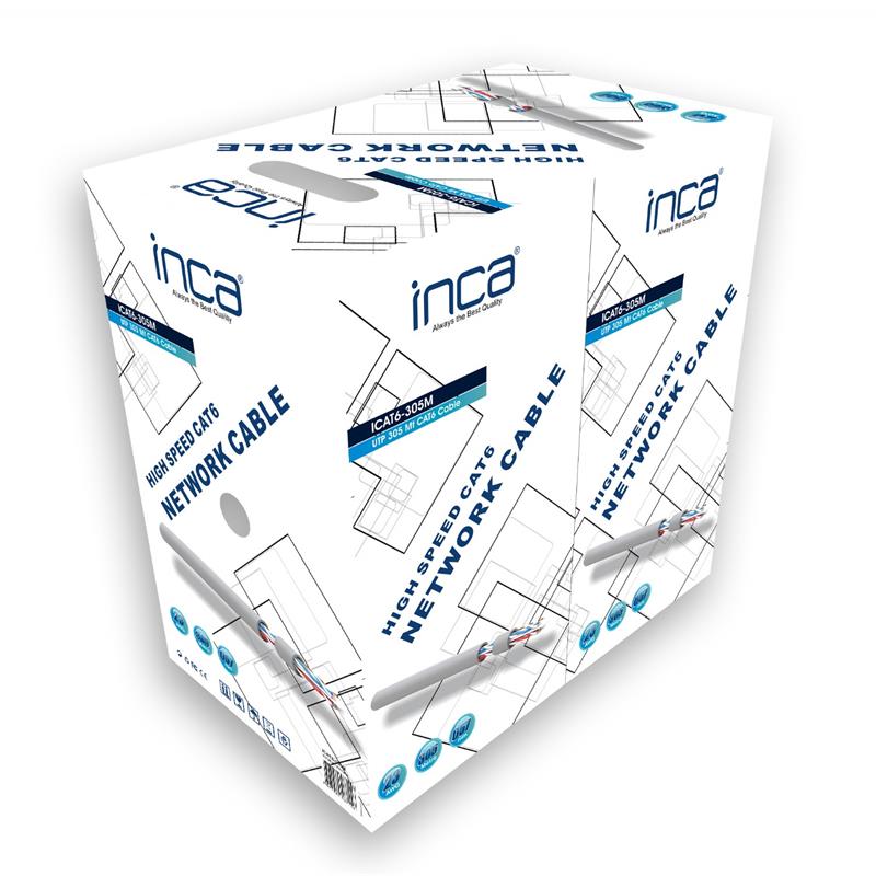 NK100INC0001_58040 INCA ICAT6-305M 305MT 0.57MM 23AWG CAT6 KABLO GRİ - Görsel 1