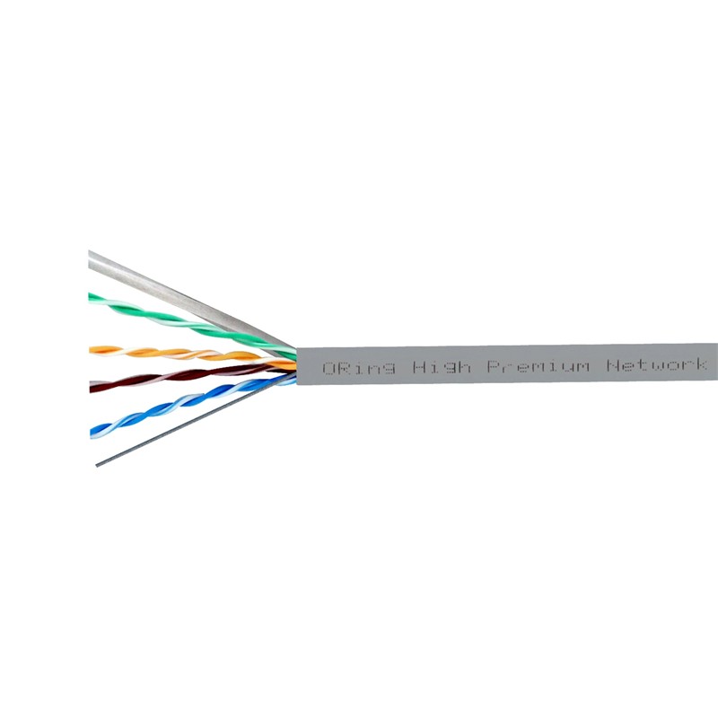 NK100ORG0008_74448 ORING RW-U0605GRY U/UTP CAT6 23AWG LSZH 250MHZ 500 METRE BAKIR GRİ RENK NETWORK KABLOSU - Görsel 1