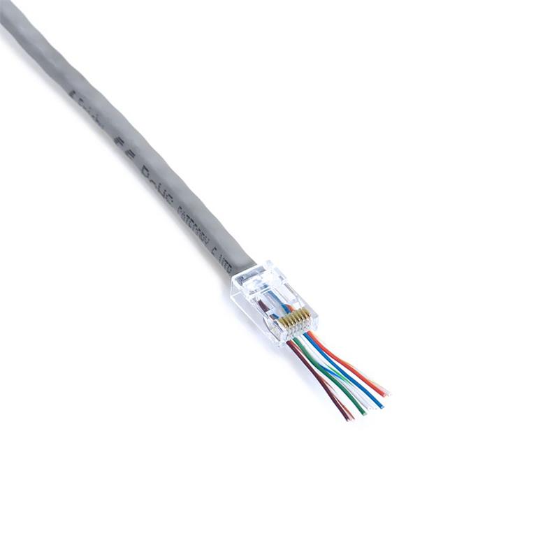 NK120FRI0003_55253 FRISBY FNW-RJ4528N CAT6 EZRJ-45 YENİ NESİL UTP KONNEKTÖR 100LÜ KUTU - Görsel 1