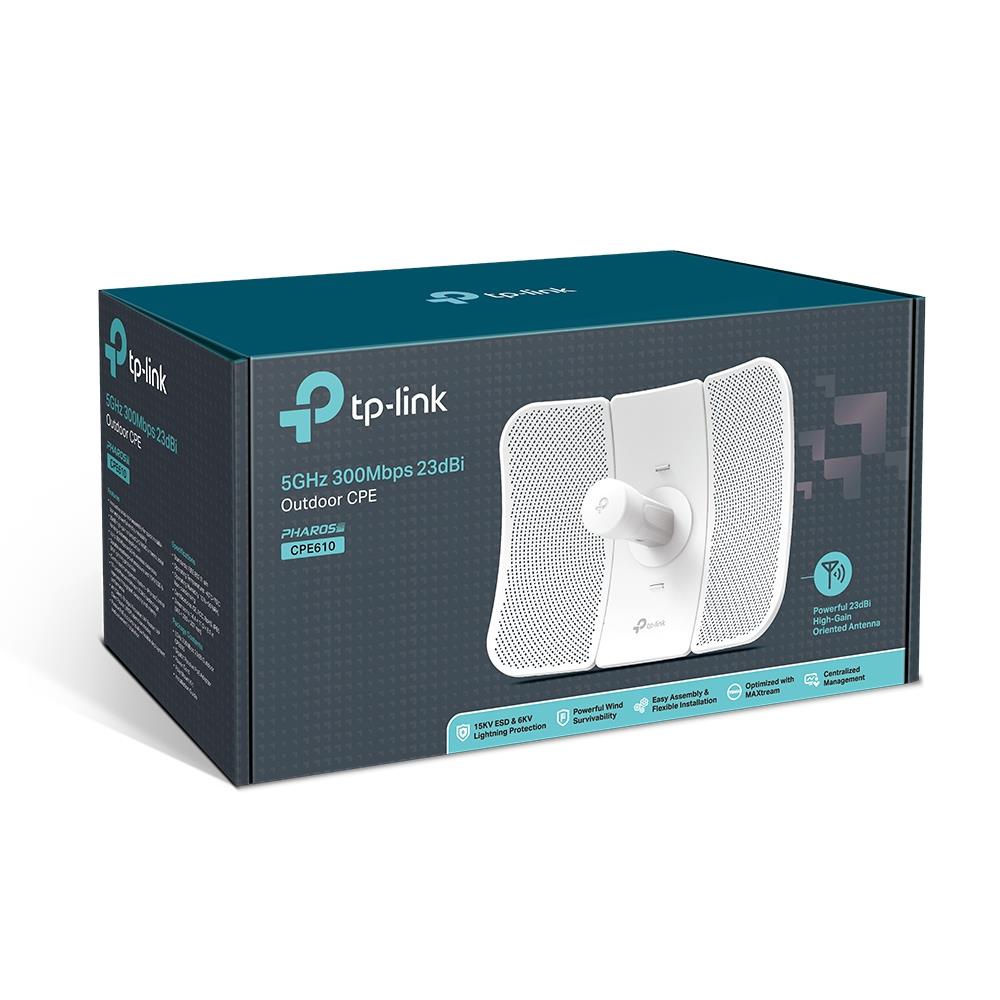 NP120TPL0005_33289 TP-LINK CPE610 5GHZ 300MBPS 23DBI 30KM PTP/PTMP DIŞ ORTAM ACCESS POINT - Görsel 1