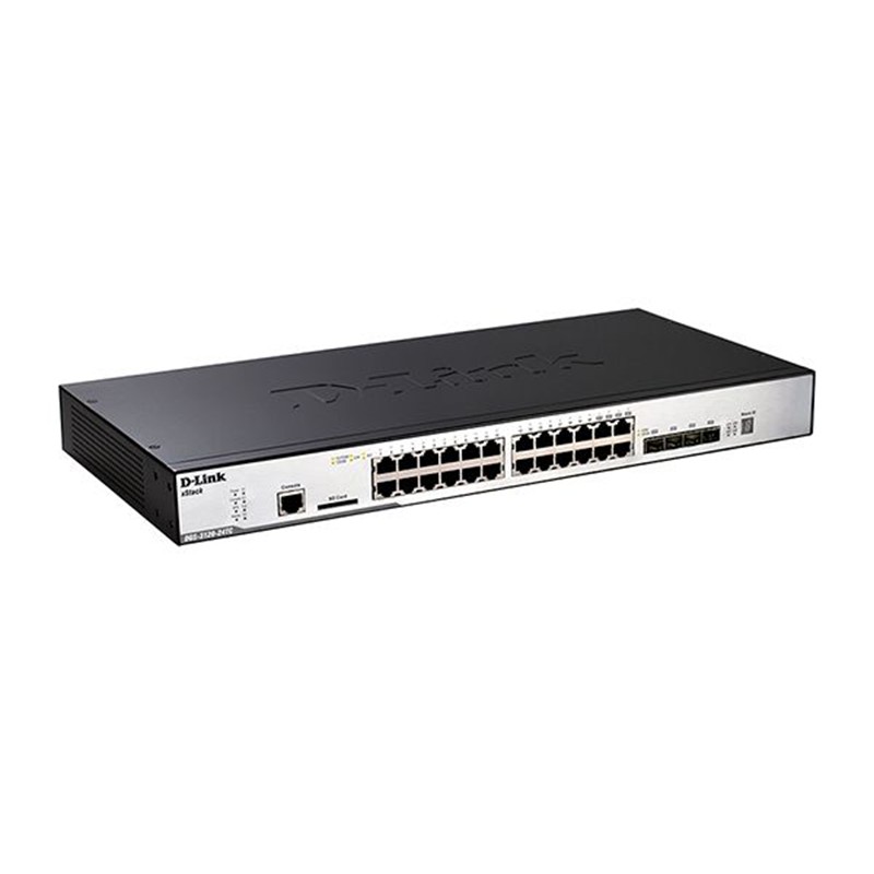 NS105DLI0002_73178 D-LINK DGS-3120-24TC 24 PORT GIGABIT + 4X1GB SFP/BAKIR COMBO L3 SWITCH - Görsel 1
