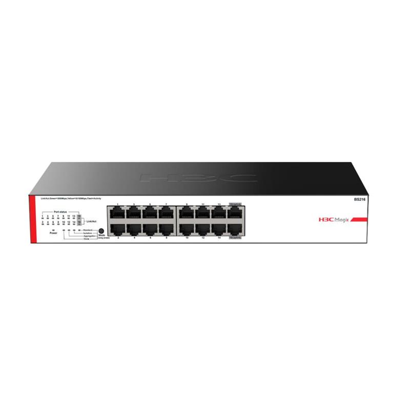 NS105H3C0020_66691 H3C MAGIC BS216 16 PORT GIGABIT METAL KASA RACKMOUNT SWITCH - Görsel 1