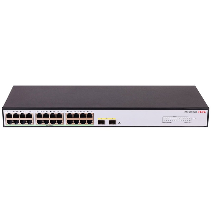 NS105H3C0035_74397 H3C AOLYNK S1600V2-26S 24 PORT GIGABIT + 2XGB SFP UPLINK YÖNETİLEBİLİR RACKMOUNT SWITCH - Görsel 1