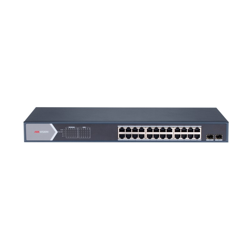 NS105HKN0008_75896 HIKVISION DS-3E1526P-SI 24 PORT GIGABIT + 2 PORT GIGABIT SFP UPLINK 370W 300 METRE POE L2 YÖNETİLEBİLİR RACKMOUNT SWITCH - Görsel 1