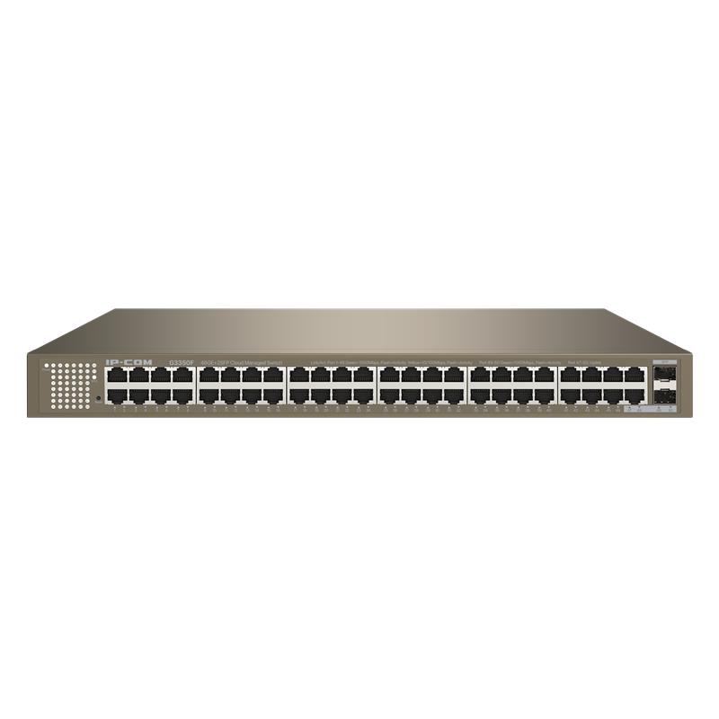 NS105IPC0016_60229 IP-COM G3350F 48 PORT GIGABIT + 2X1GB SFP UPLINK L2 CLOUD YÖNETİLEBİLİR RACKMOUNT SWITCH - Görsel 1