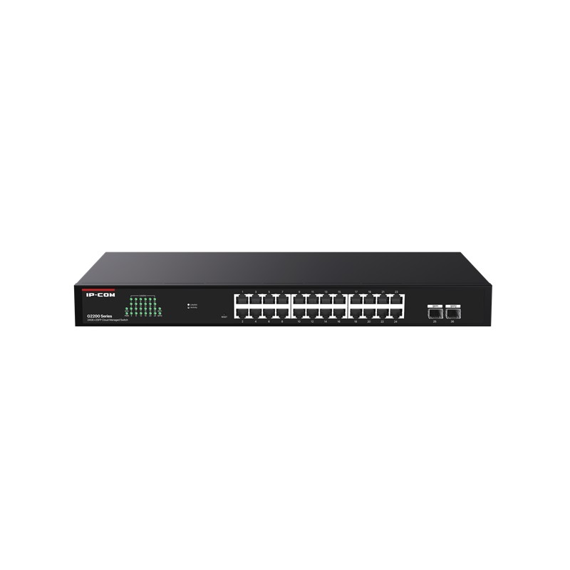 NS105IPC0024_73921 IP-COM G2226F 24 PORT GIGABIT + 2XSFP UPLINK CLOUD YÖNETİLEBİLİR RACKMOUNT SWITCH - Görsel 1