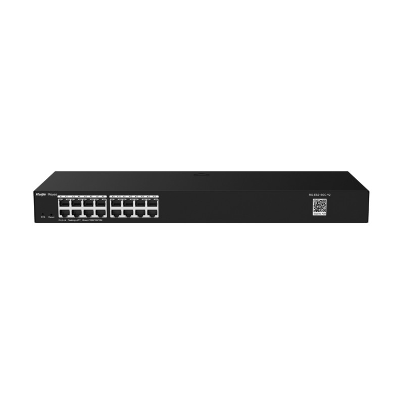 NS105RUJ0013_75048 RUIJIE REYEE RG-ES216GC-V2 16 PORT GIGABIT L2 YÖNETİLEBİLİR RACKMOUNT SWITCH - Görsel 1