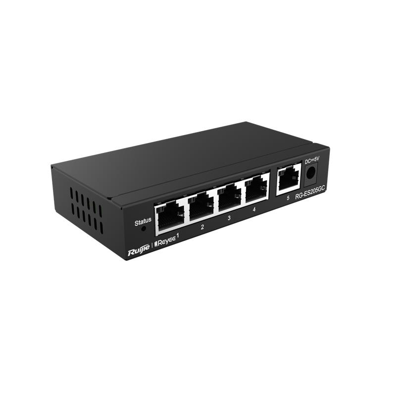 NS105RUJ0030_55698 RUIJIE REYEE RG-ES205GC 5 PORT GIGABIT LAYER 2 CLOUD YÖNETİLEBİLİR SWITCH - Görsel 1