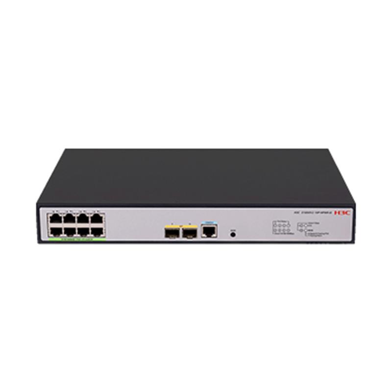 NS106H3C0013_63399 H3C 9801A4MQ S1850V2-10P-HPWR-EI 8 PORT GIGABIT+2X1GB SFP 1XCONSOLE PORT YÖNETİLEBİLİR 125W POE RACKMOUNT SWITCH - Görsel 1