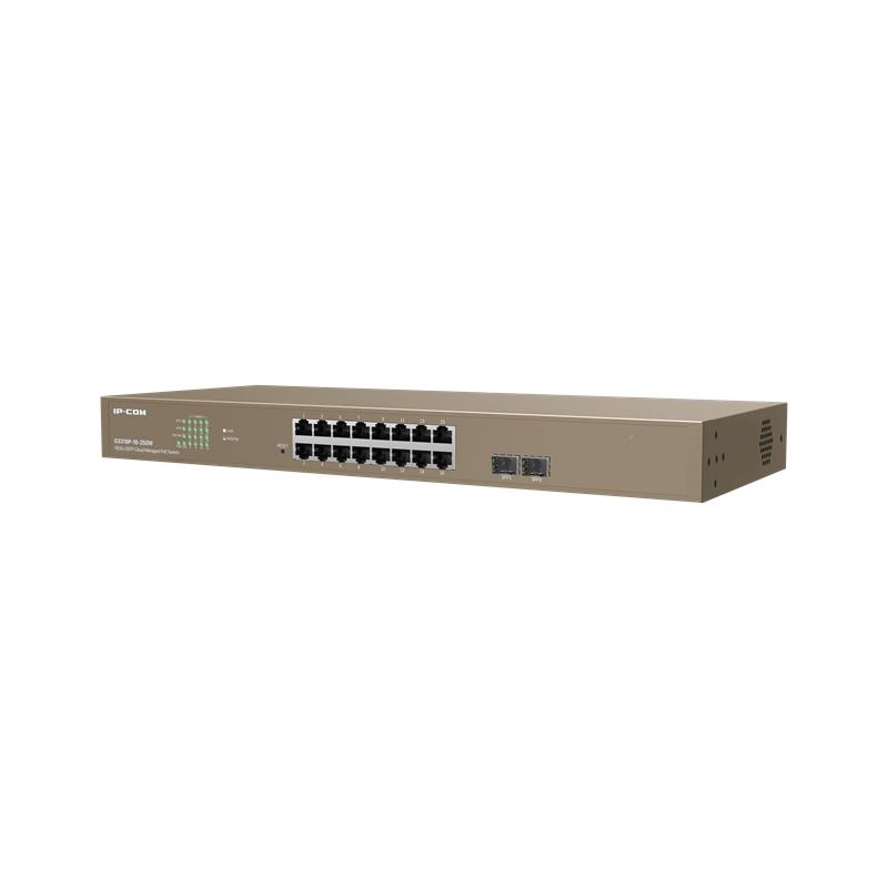 NS106IPC0014_62592 IP-COM G3318P-16-250W 16 PORT GIGABIT + 2X1GB SFP UPLINK CLOUD YÖNETİLEBİLİR RACKMOUNT 250W POE SWITCH - Görsel 1