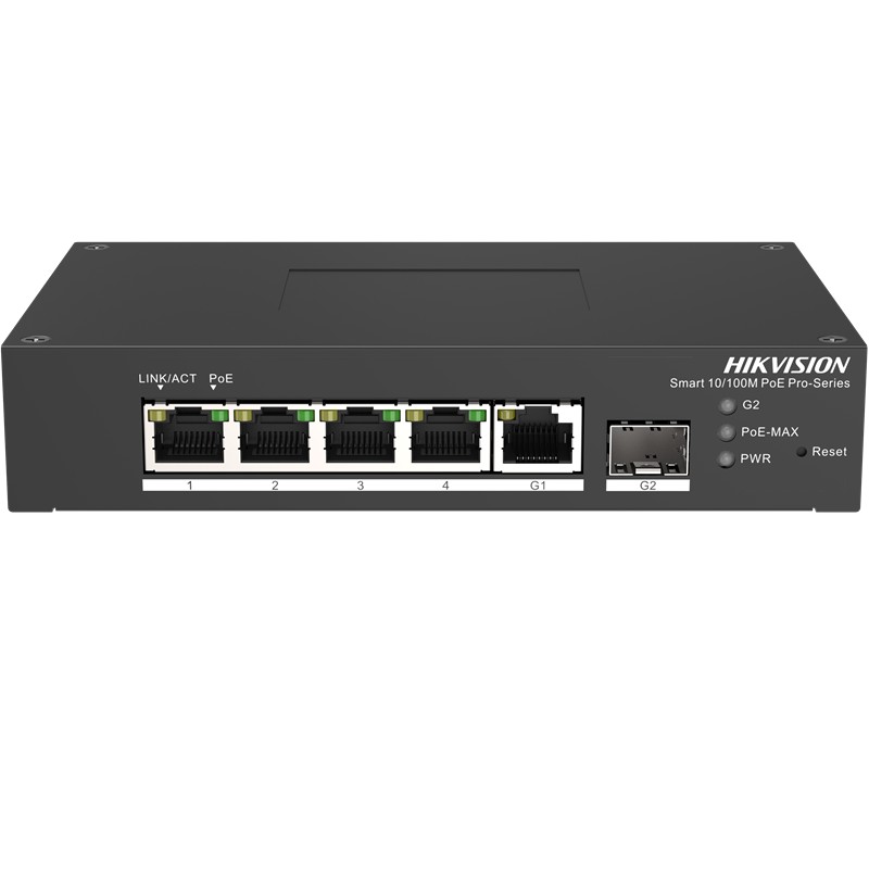 NS107HKN0001_76053 HIKVISION DS-3T1306P-SI/HS 4 PORT 10/100+1 PORT RJ45/1 PORT SFP UPLINK YÖNETİLEBİLİR 60W POE ENDÜSTRİYEL SWITCH - Görsel 1