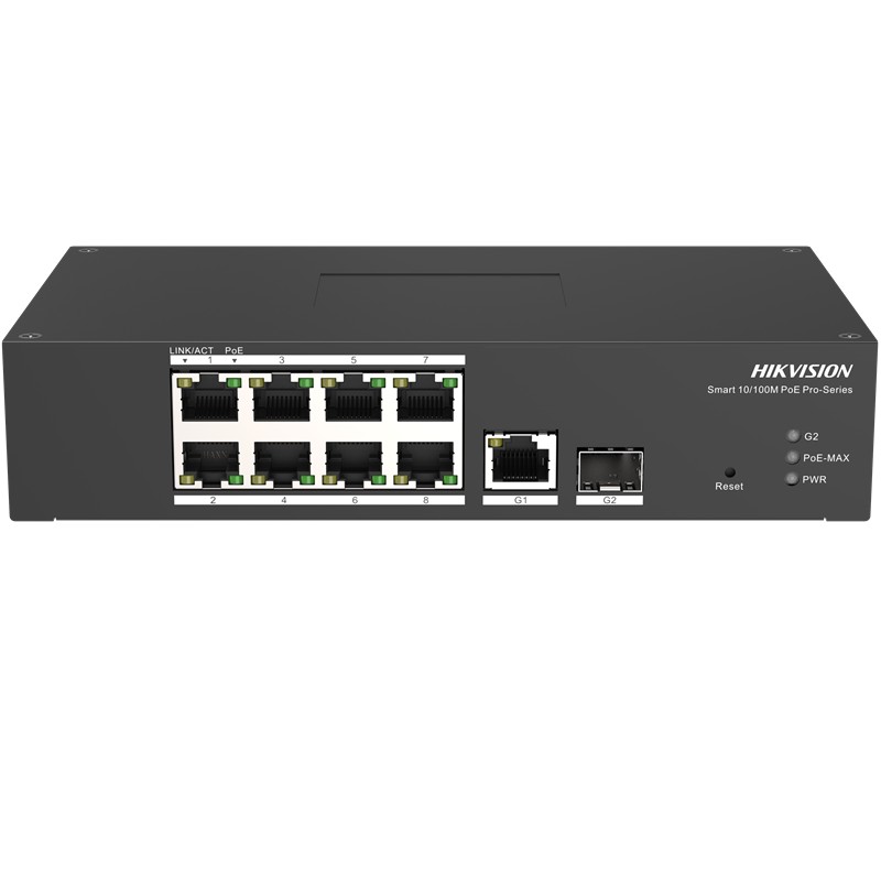 NS107HKN0002_76054 HIKVISION DS-3T1310P-SI/HS 8 PORT 10/100+1 PORT RJ45/1 PORT SFP UPLINK YÖNETİLEBİLİR 120W POE ENDÜSTRİYEL SWITCH - Görsel 1