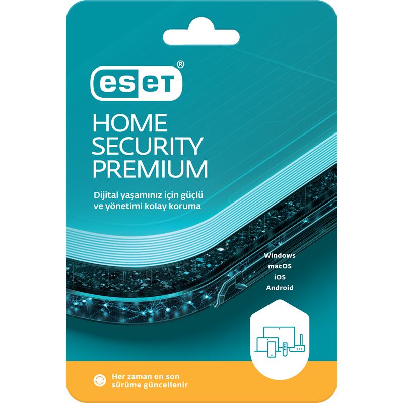 SW151NOD0008_63833 ESET HOME SECURITY PREMIUM 1 KULLANICI 1 YIL KUTU - Görsel 1